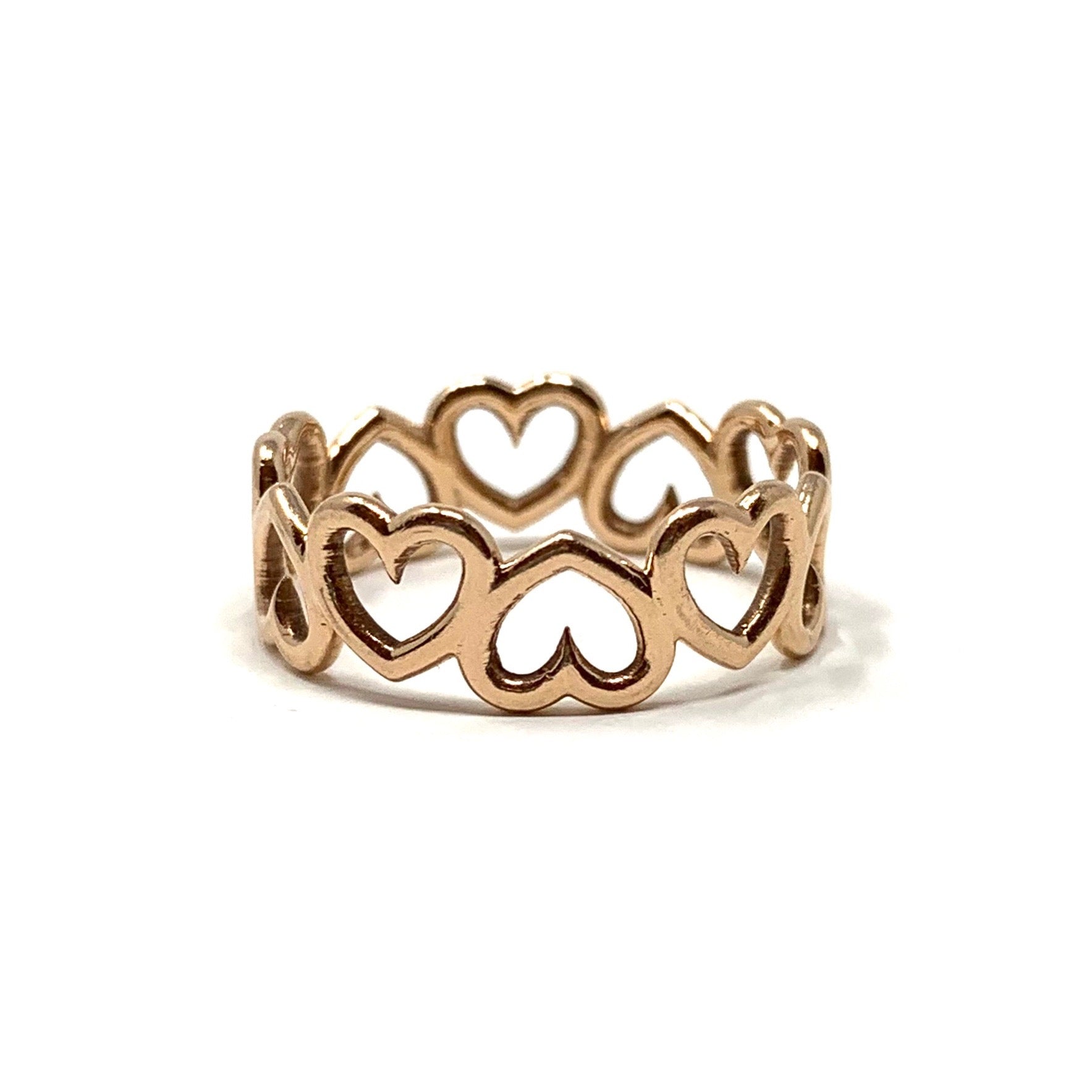 14k gold eternity heart ring by boussidan