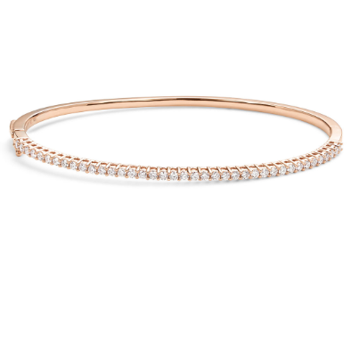 14k gold bangle with 0.81CT diamonds closeup by Boussidan