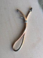 Load image into Gallery viewer, Silk ombre adjustable bracelet labradorite beads silver cord button slides up and down handmade 
