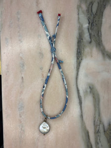 Floral Flower bracelet pearl drop charm, red spinel beads sliding button bracelet adjustable to your wrist
