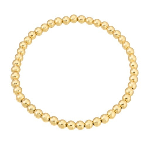 gold filled bead stretch bracelet 
