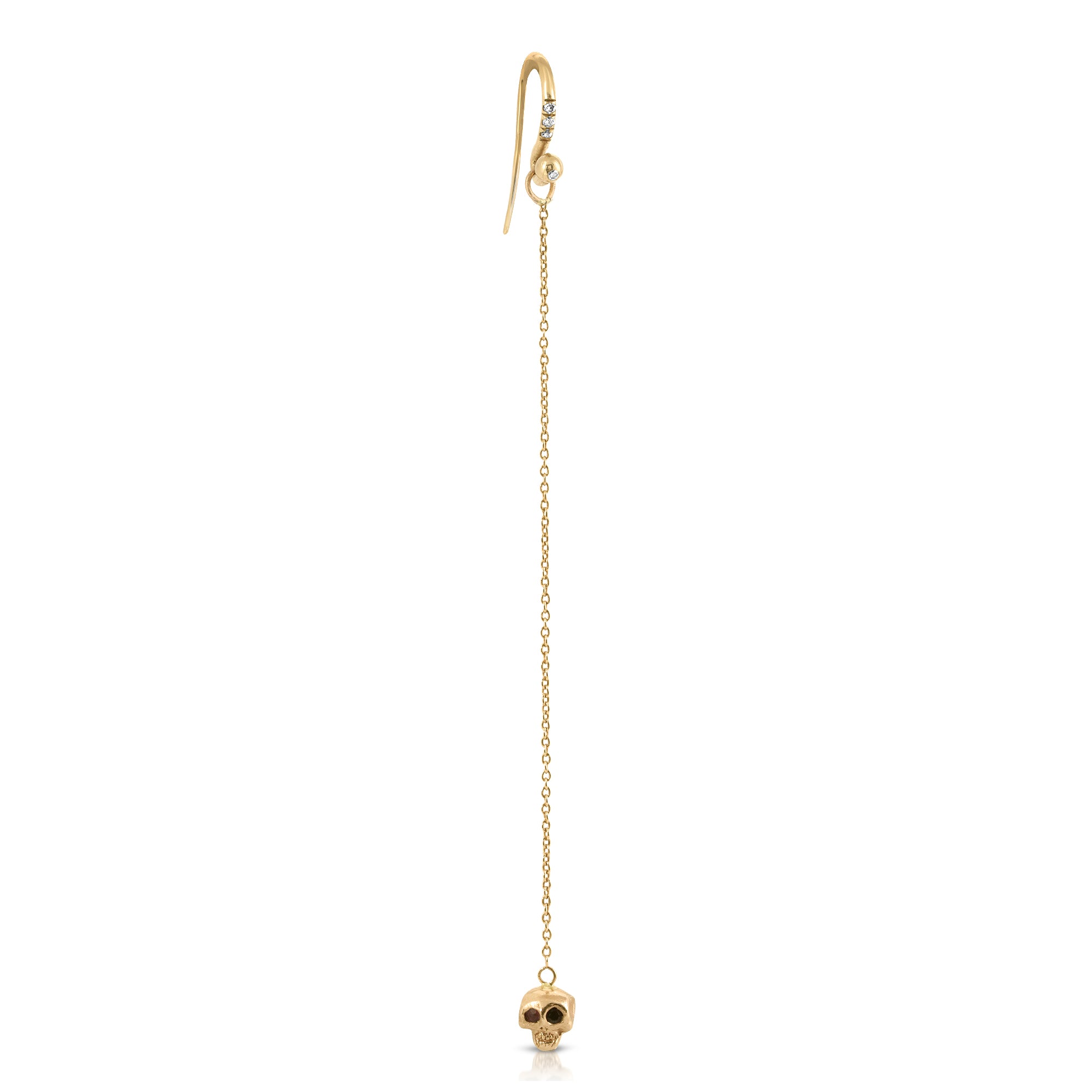 SKULL CHAIN EARRING