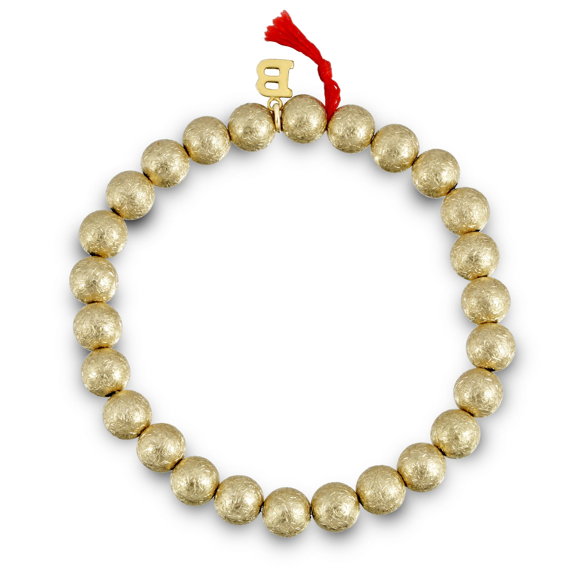 TEXTURED GOLD BEAD BRACELET