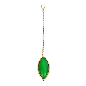 GREEN JADE CHAIN EARRING