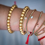 Load image into Gallery viewer, TEXTURED GOLD BEAD BRACELET
