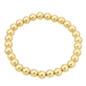 6MM 14K Gold Beaded Bracelet - Boussidan